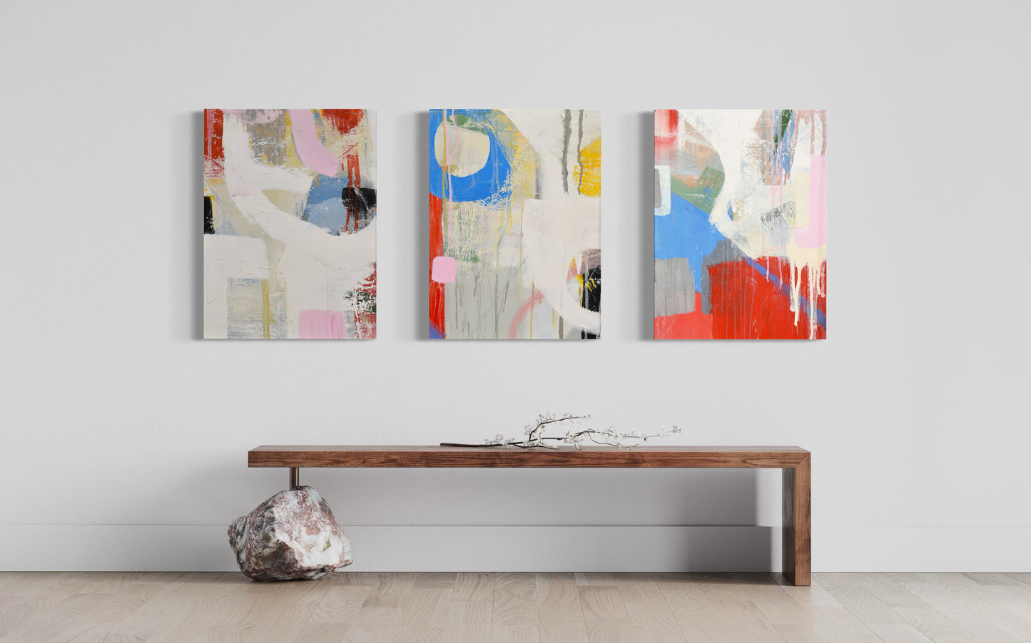 12" x 16" Triptych (Set of Three Abstract Art Prints)