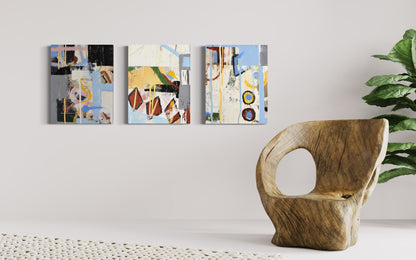 11" x 14" Triptych (Set of Three Abstract Art Prints)